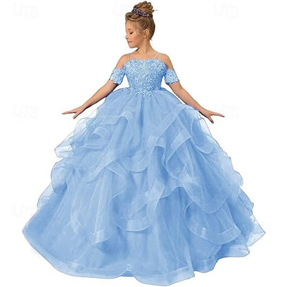 Girls' Flower Princess Dress Kid's Girl