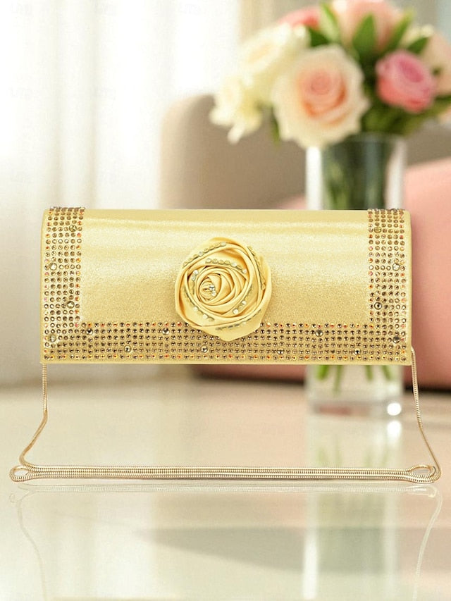 Gold Matching Slingback and Clutch Set Women's Heels -