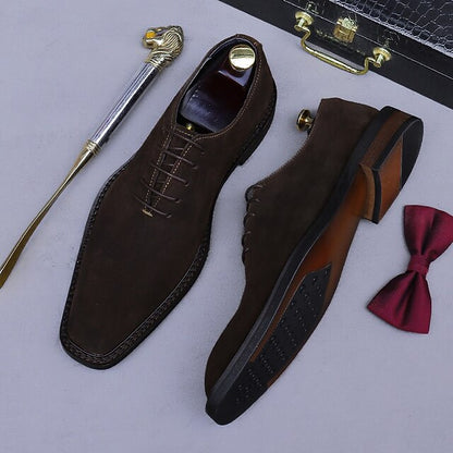 Genuine Men's Leather - Oxford Cowhide Suede Shoes