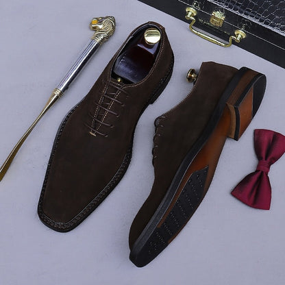Oxford Men's Shoes Genuine Leather - Suede Cowhide