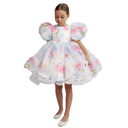 Dress Flower Party Color Girl Girls' Kids Solid