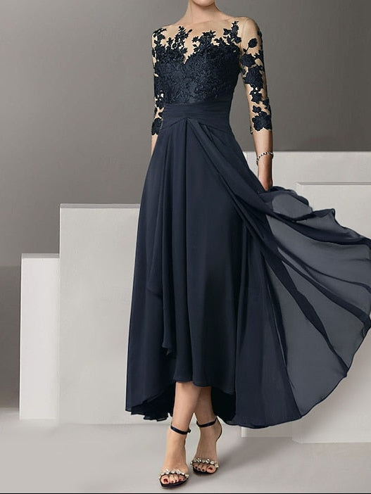 A-Line Guest Dress Elegant Dresses Asymmetrical Wedding Cocktail