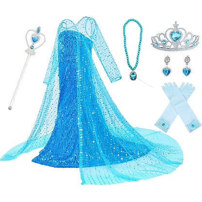 Elsa Girl Dress Princess Flower Girls' Movie Frozen