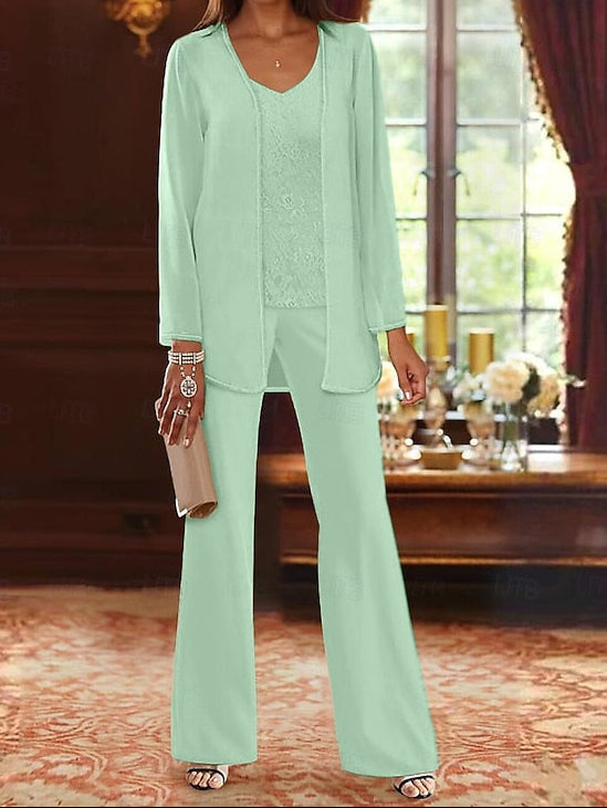 of Bride Pantsuit Piece Formal Beach 3 Mother Wedding the