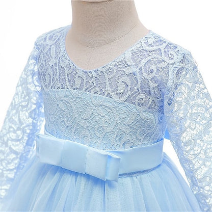 Dress Girls' Wedding Flower Girl Half Sleeve Kids