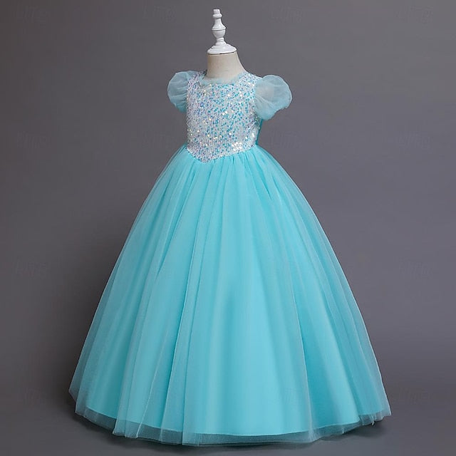 Flower Dress Sequin Party Girls' Girl Kids