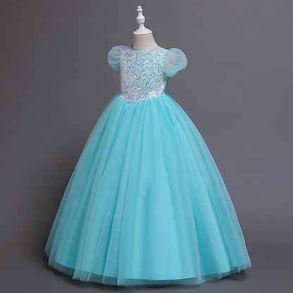 Flower Dress Sequin Party Girls' Girl Kids