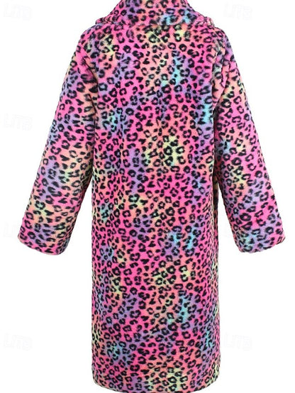 Women's Comfortable Furs Warm Fur Coat Faux Pocket