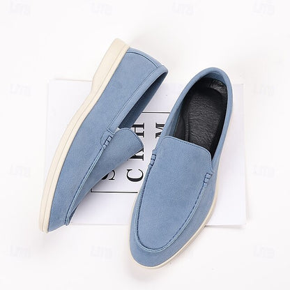 Slip-On Men's Loafers Casual Breathable Faux Blue – Light