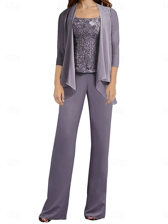 Dress Elegant Bride Simple Wedding the Pantsuit Mother of Guest