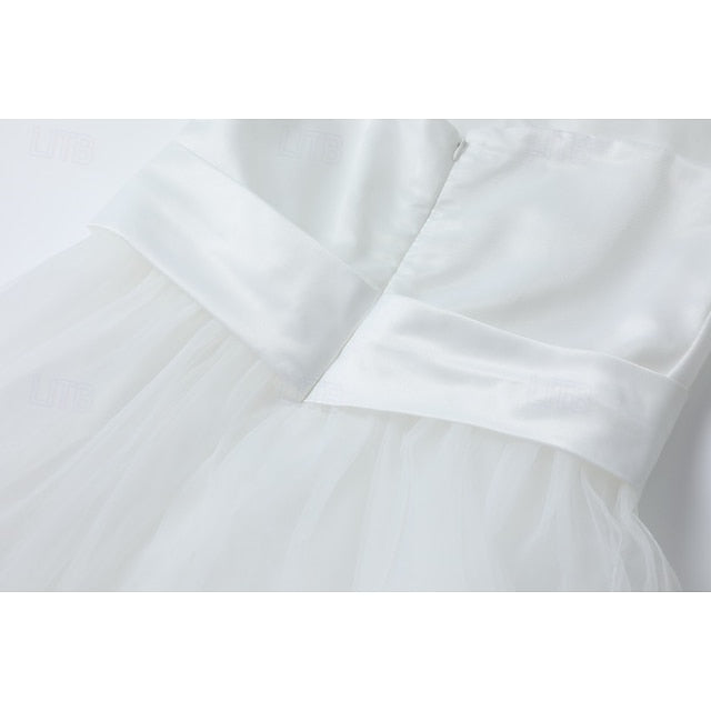 Sleeveless Girl Girls' Kids Wedding Dress Flower
