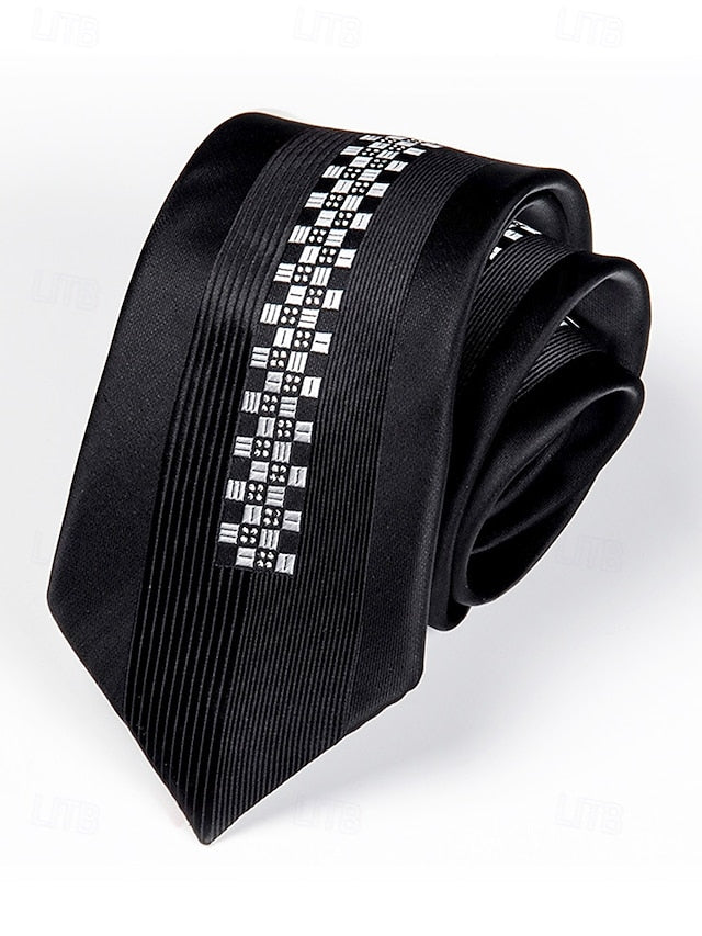 Positioning Tie Pattern 6cm Narrow - Stripe Men's