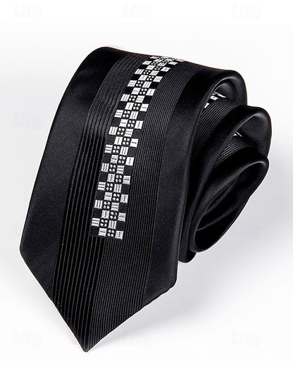 Positioning Tie Pattern 6cm Narrow - Stripe Men's
