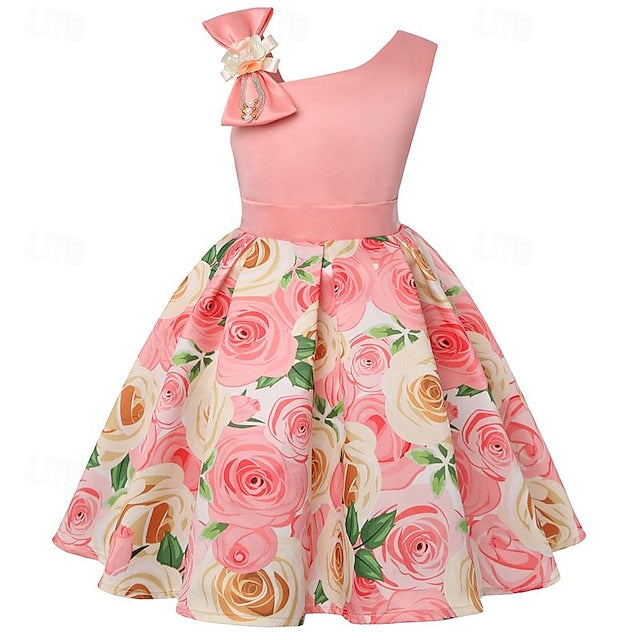 Sleeveless Summer Dress Girls' Easter 3D Party Flower