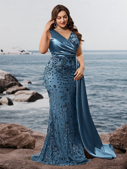 Gown Mermaid Long Trumpet Formal Sparkle Evening Dress Wear /