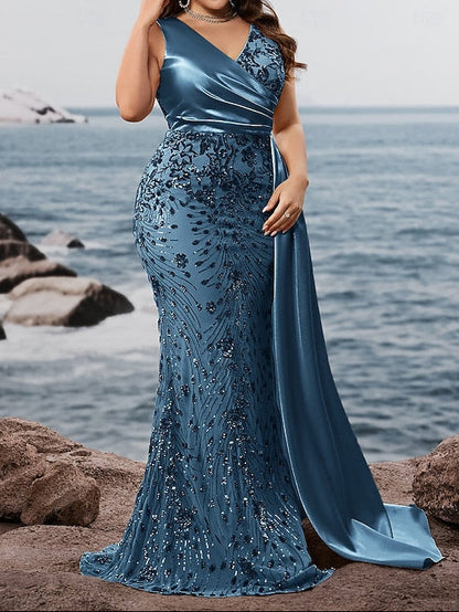 Mermaid Long Trumpet Wear Formal Dress Evening Sparkle Gown /