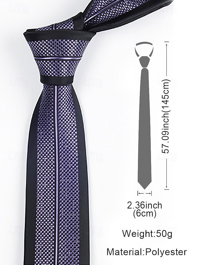 Positioning Tie Pattern 6cm Narrow - Stripe Men's
