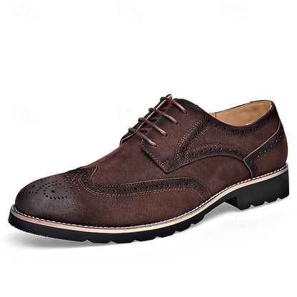 Derby Shoes Vintage – Brown Lace-Up Men's Brogue