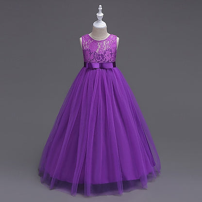 Cosplay Kids Dress Solid Party Girls' Color