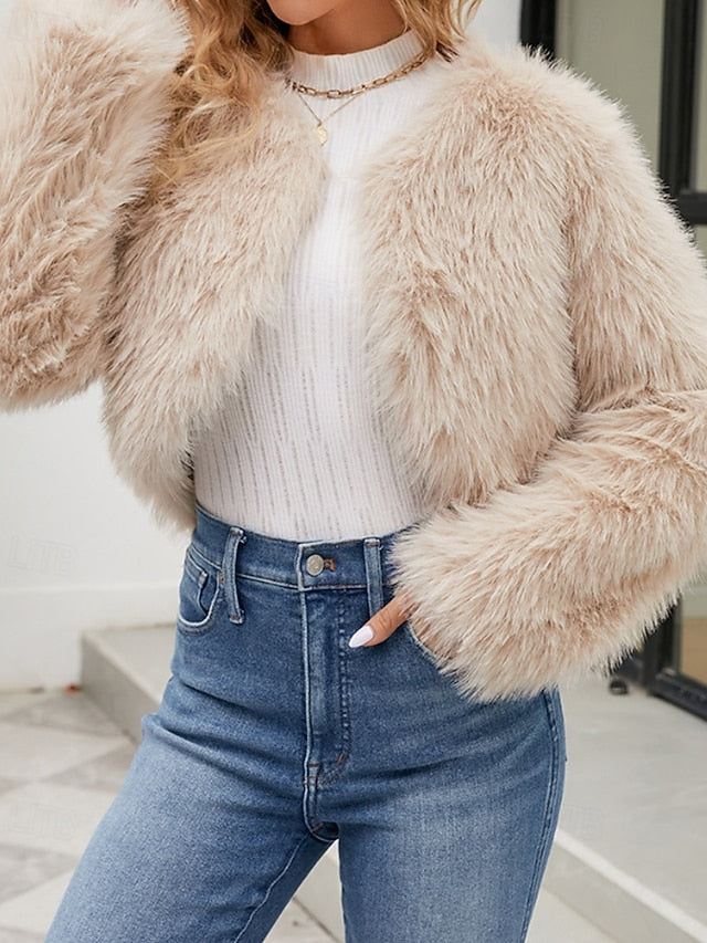 Warm Coat Faux Furs Women's Fur Comfortable Winter