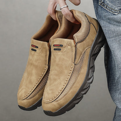 Men's Suede Slip-On Loafers – Lightweight, Breathable