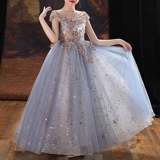 Flower Girls' Sequin Girl Dress Short Party Kids