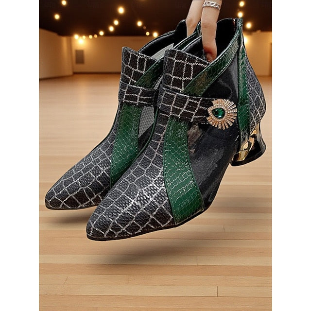 Boots and Silver Mesh Women's Emerald Ankle Gold with