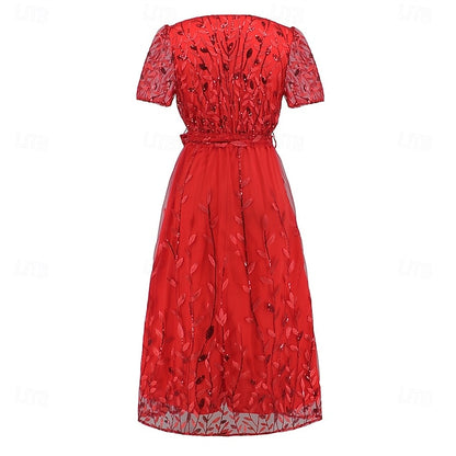 Mother Neck Elegant V Bride the A-Line Dress Sequin of