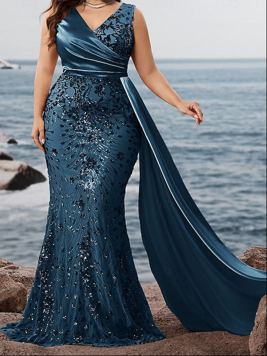 Mermaid Long Trumpet Wear Formal Dress Evening Sparkle Gown /