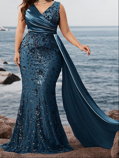 Mermaid Long Trumpet Wear Formal Dress Evening Sparkle Gown /