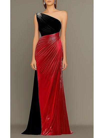Column Dress Formal Elegant Black Gown Gold Wedding Evening