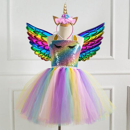 Dress Movie Unicorn New Cosplay Vacation Girls'