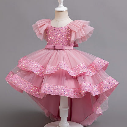 Special Sleeveless Sequin Party Dress Girls' Kids Wedding
