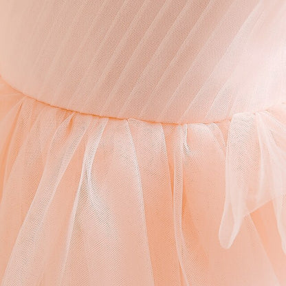 Solid Sleeveless Formal Kids Party Dress Girls' Color