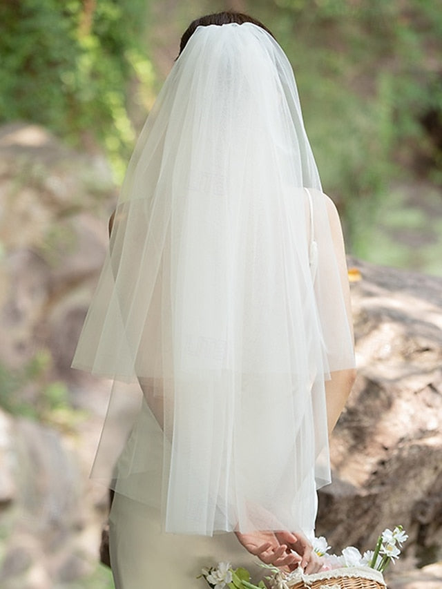 Classic Elegant Soft Veil – Tulle Bridal with Two-Layer