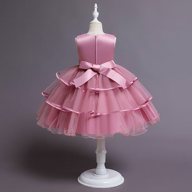 Dress Girl Sleeveless Sequin Kids Flower Girls'