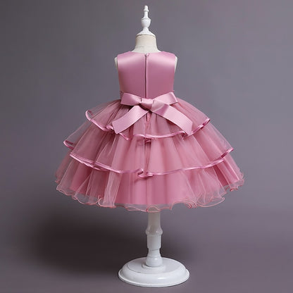 Dress Girl Sleeveless Sequin Kids Flower Girls'