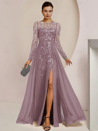 Dress Guest Mother the A-Line Elegant Jewel of Bride Wedding
