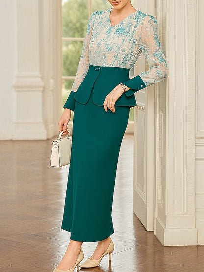 Elegant Bride the Mother Sets Formal Dress Piece of Two