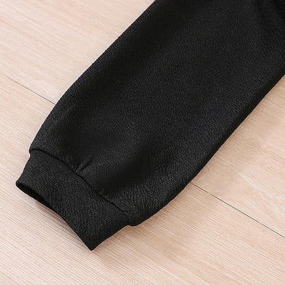 Pieces Kids 2 Set Girls' Dress Block Color Long Suits