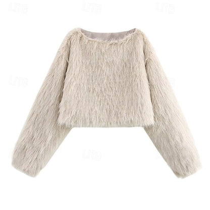 Faux Fur Comfortable Women's Warm Coat Furs Leathers