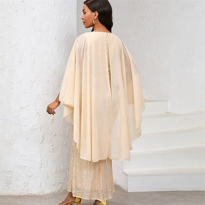 Neck of Elegant Mother Dress Bride Length Crew Floor the