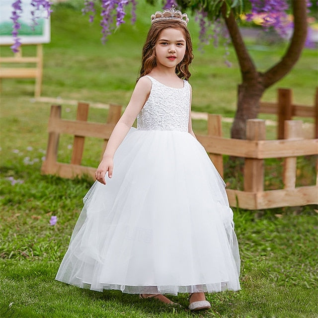 Girl Girls' Kid's Flower Princess Dress