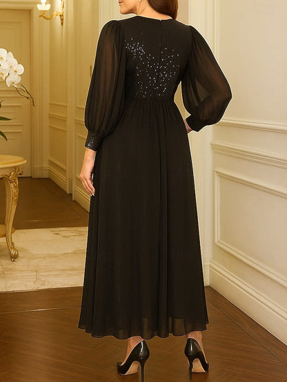 Bride A-Line Size Plus the Dress Sparkle of Black Mother