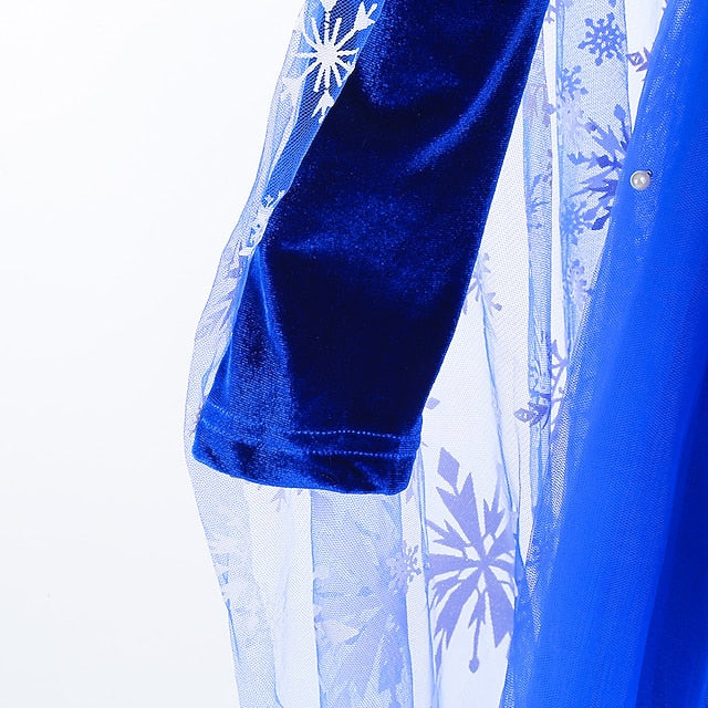 Girl Frozen Princess Elsa Party Flower Dress Fairytale Theme
