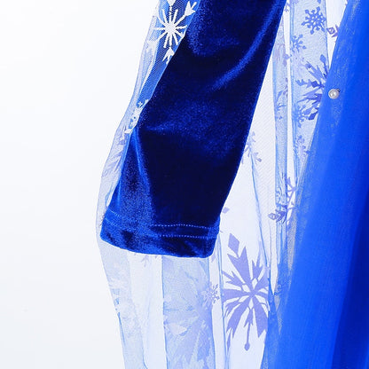 Girl Frozen Princess Elsa Party Flower Dress Fairytale Theme