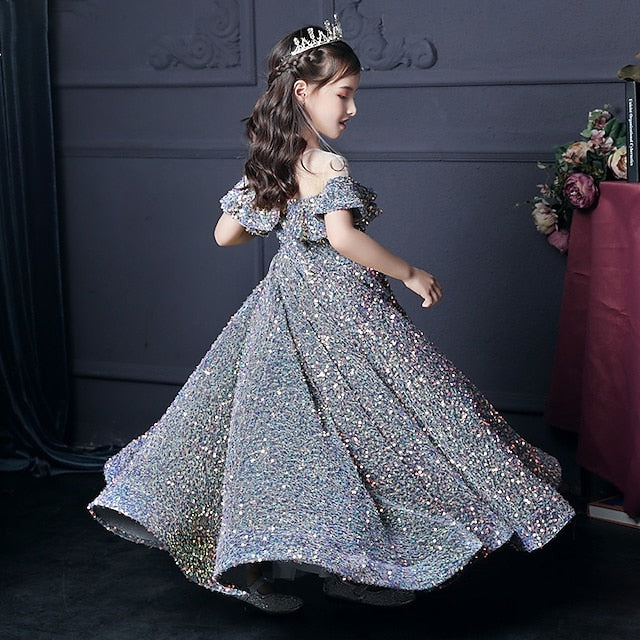 Girls' Dress Flower Gown Girl Evening Party