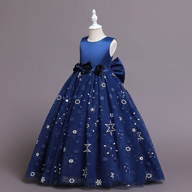 A Flower Kids Wedding Girls' Dress Little Party Line