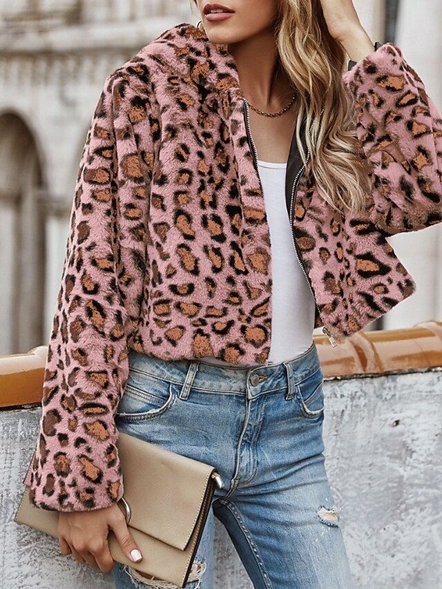 Warm Coat Jacket Women's Comfortable Fur Faux Hoodie