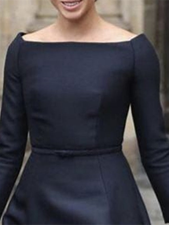 Dress Neck Tea A-Line of Bride Mother Simple the Elegant Jewel